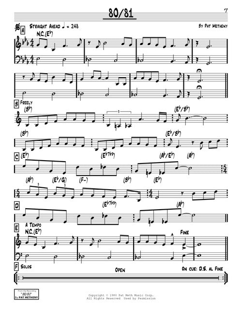 The Pat Metheny Real Book - C Instruments