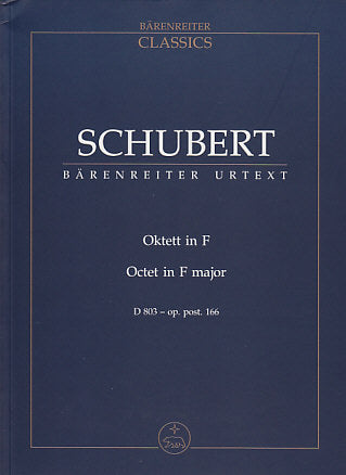 Schubert F. - Oktett In F-dur D 803 - Conducteur De Poche