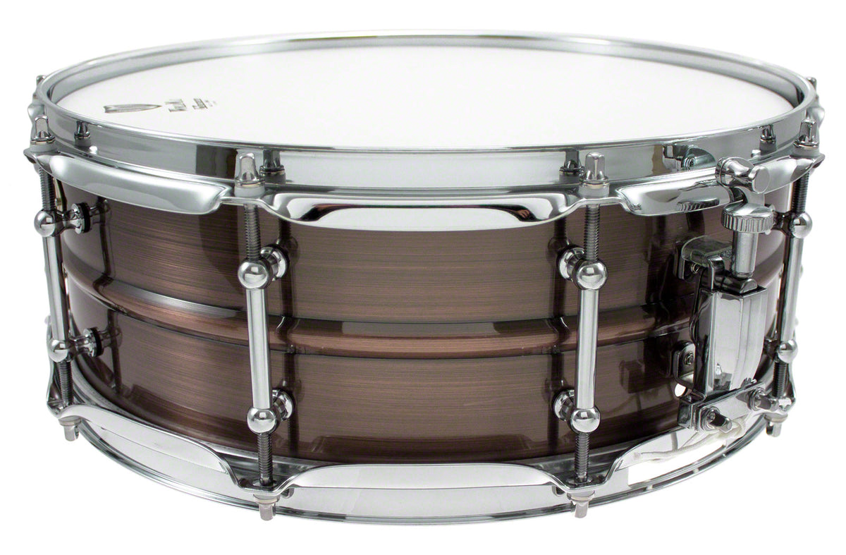 BKR-5014SH - BLACK DAWG 14" X 5" SNARE DRUM - BRUSHED RED COPPER BRASS SHELL