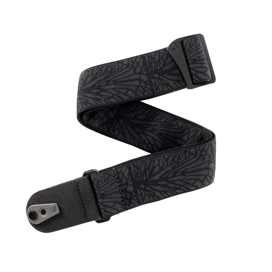 Pad Lock Gewebter Gitarrengurt Lightning Black Tubular