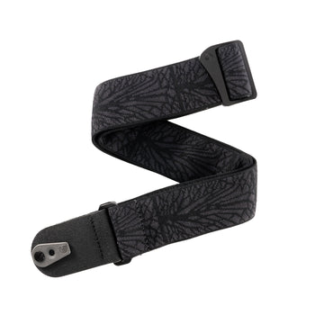 Pad Lock Gewebter Gitarrengurt Lightning Black Tubular