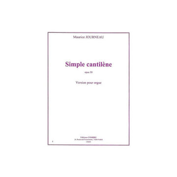 Journeau - Simple Cantilène Op. 50 - Orgel