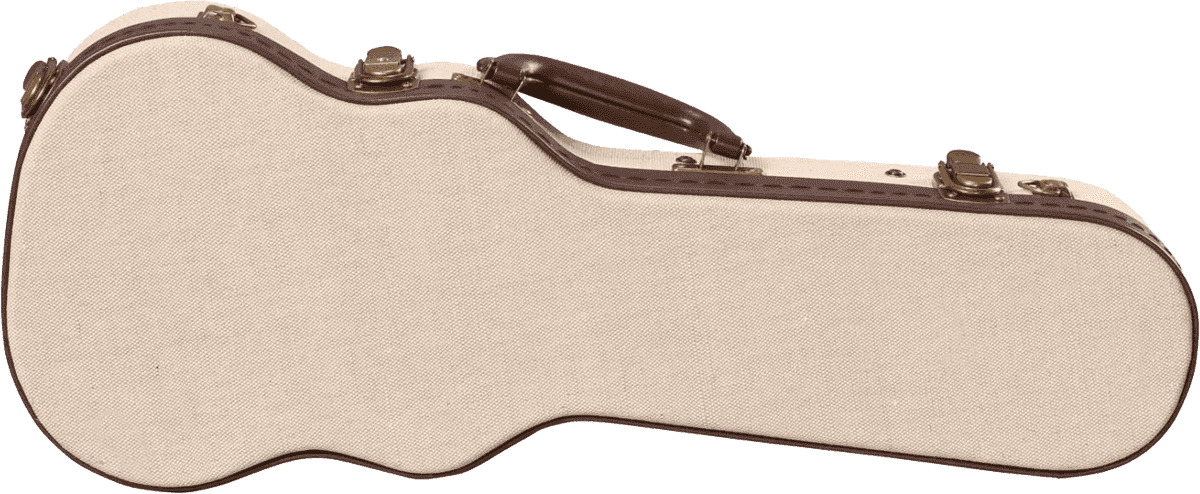 Sopran-Ukulelenkoffer Beige aus Holz Deluxe - GW