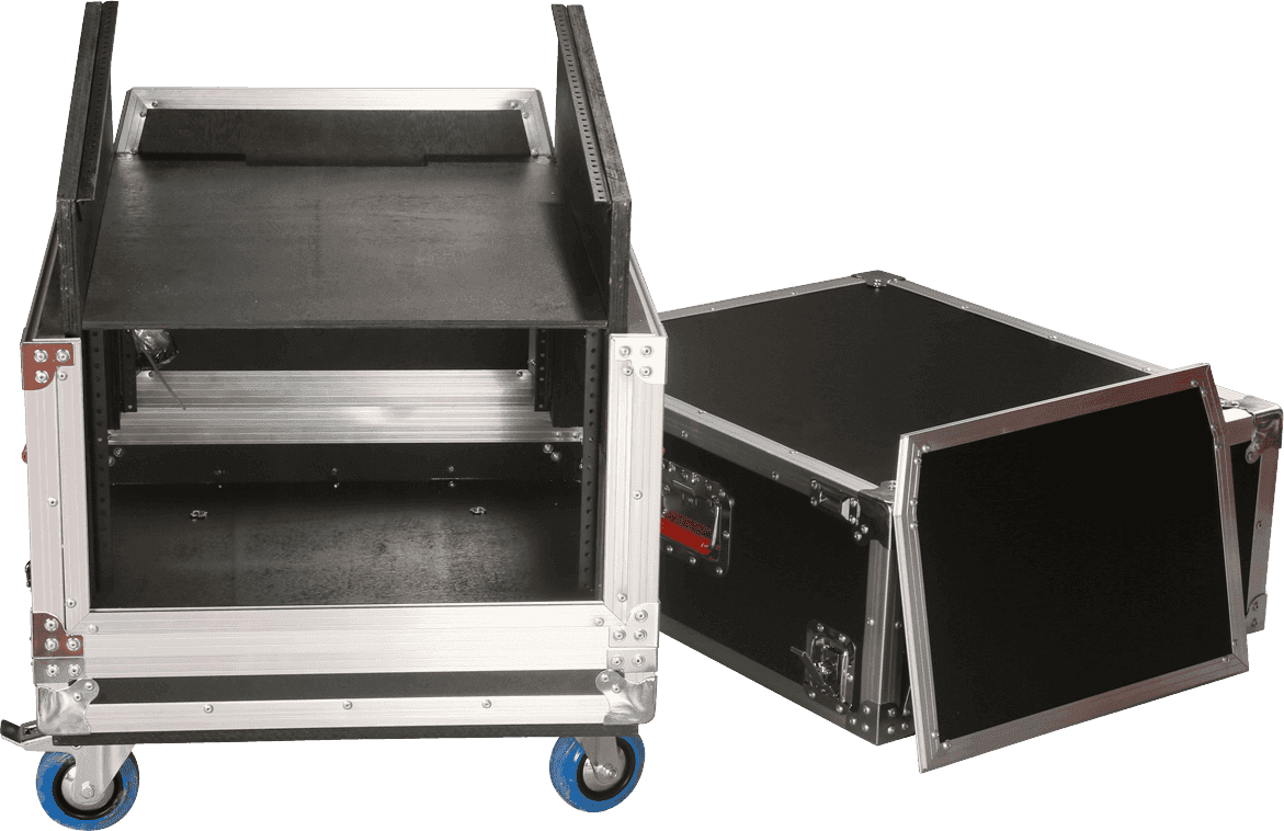 G-TOWER WOOD FOR 14 U MIXING CONSOLE WITH INTEGRATED 6 U RACK