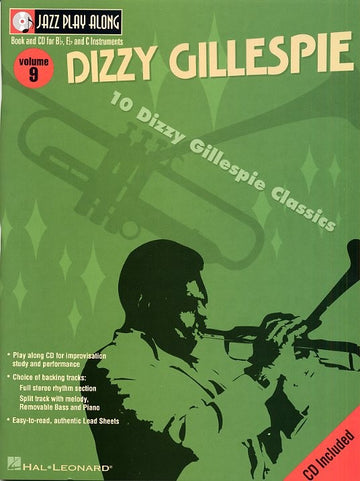 Jazz Play Along Volume 9 Dizzy Gillespie Bflatinst + CD - B Flat Instruments