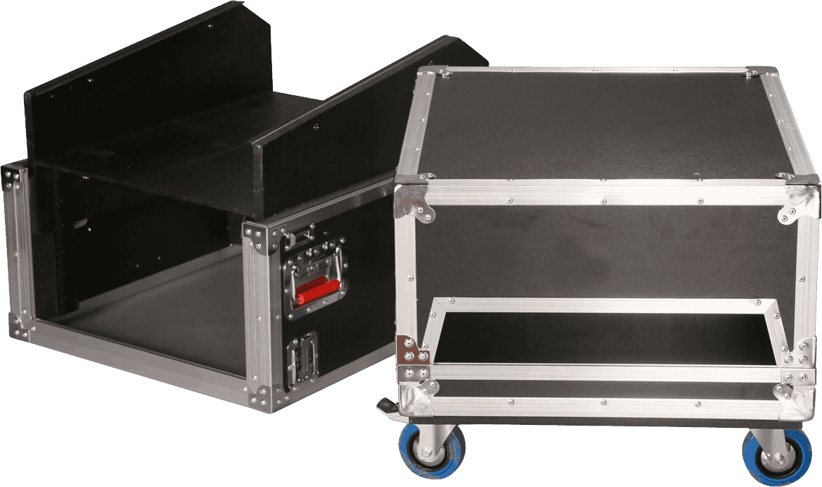 G-TOWER WOOD FOR 14 U MIXING CONSOLE WITH INTEGRATED 6 U RACK
