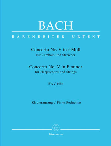 Bach J.S. - Concerto N°5 En Fa Mineur BWV 1056 - Cembalo