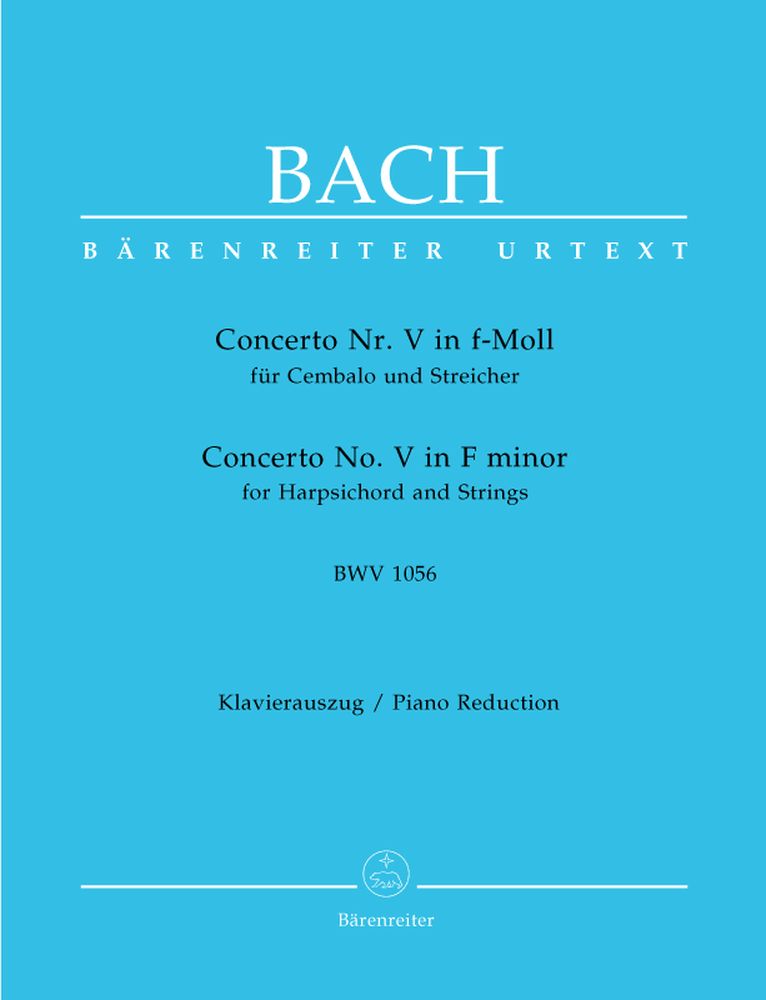 Bach J.S. - Concerto N°5 En Fa Mineur BWV 1056 - Cembalo
