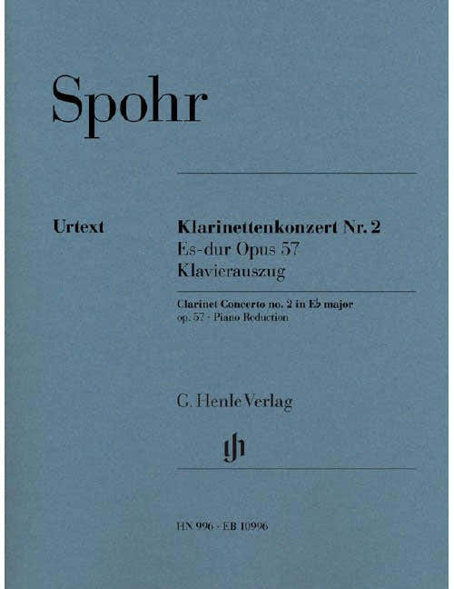 SPOHR LOUIS - CLARINET CONCERTO N°2 OP.57 - CLARINETTE & PIANO