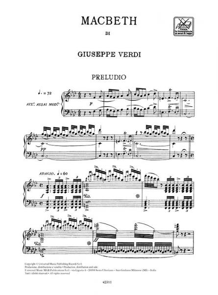 VERDI G. - MACBETH - CHANT ET PIANO
