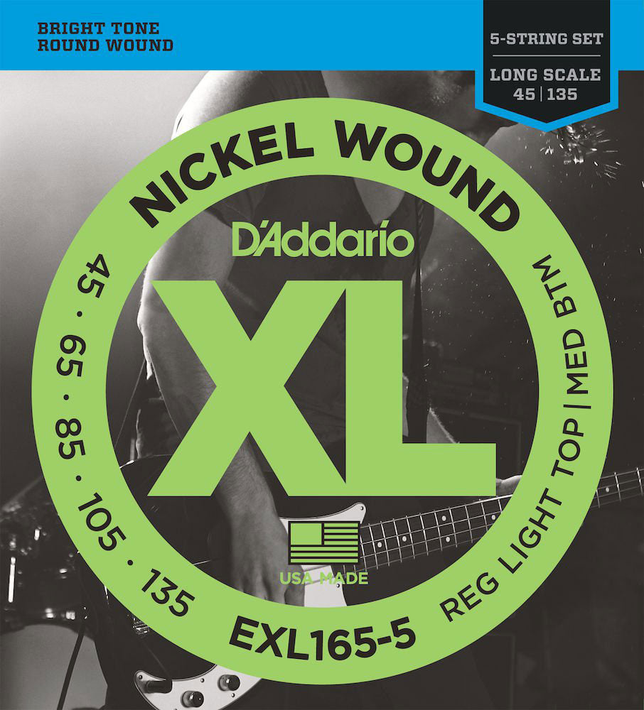 EXL165 vernickelte Saiten lange Mensur Regular Light Top 45-105