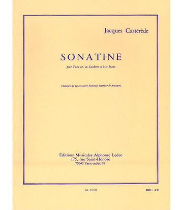 Casterede J. - Sonatine - Tuba Ut Ou Saxhorn Sib et Piano