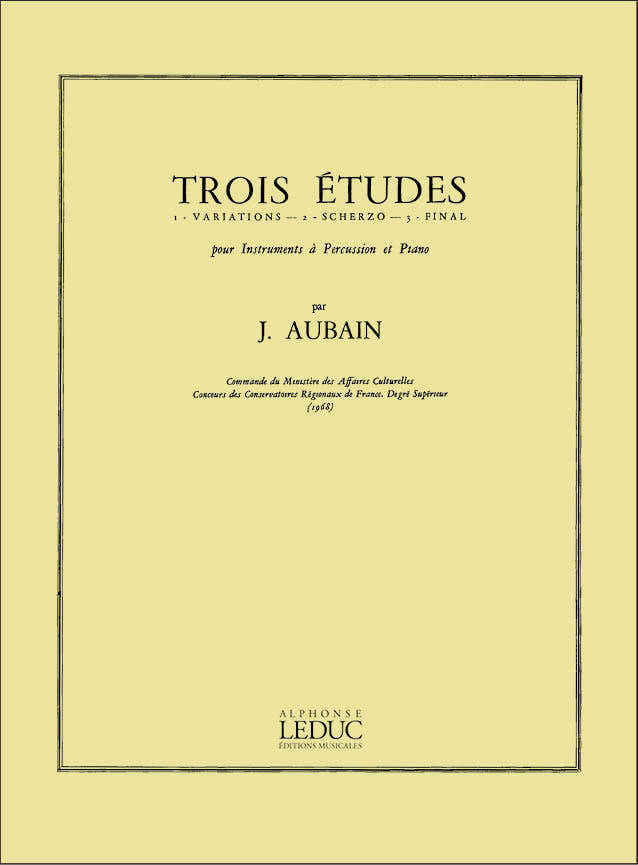 3 Etudes pour Instruments à Percussion et piano