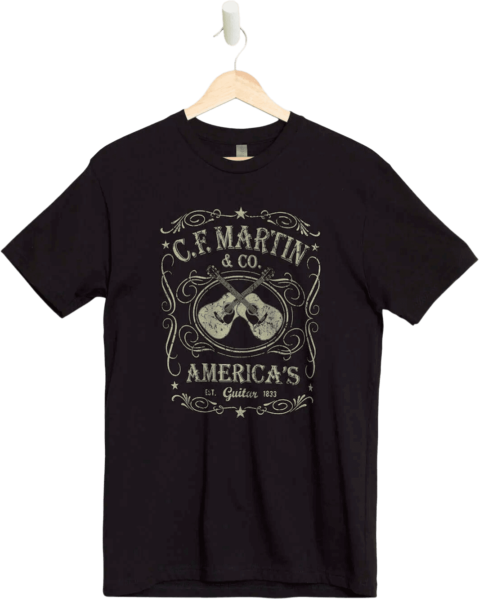 Tee-Shirt Dual Guitar,Black,S