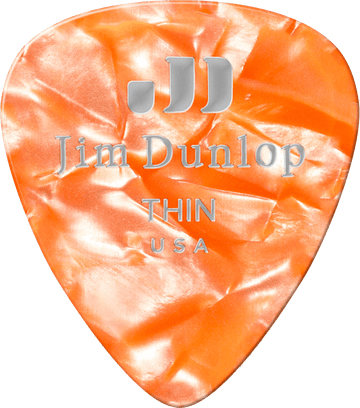 12 x Orangefarbenes Zelluloid-Perloid dünn