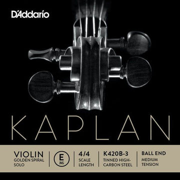 4/4 KAPLAN GOLDEN SPIRAL SOLO BALL END VIOLIN SINGLE E STRING SCALE MEDIUM TENSION