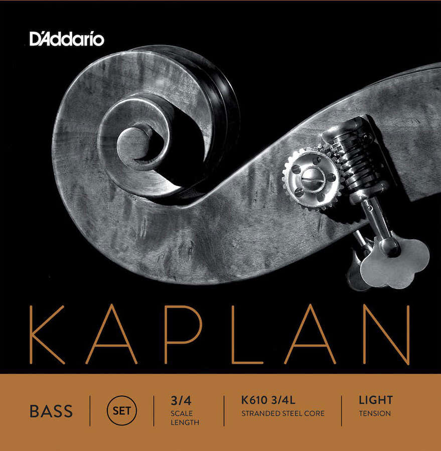 SET OF STRINGS FOR DOUBLE BASS KAPLAN NECK 3/4 TENSION LIGHT