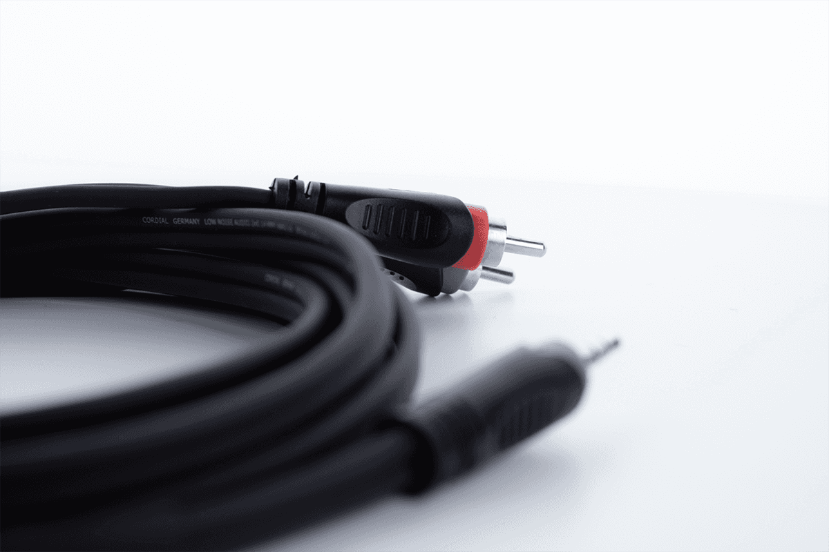 Y-Kabel Splitter Stereo-Miniklinke / 2 RCA 1 M