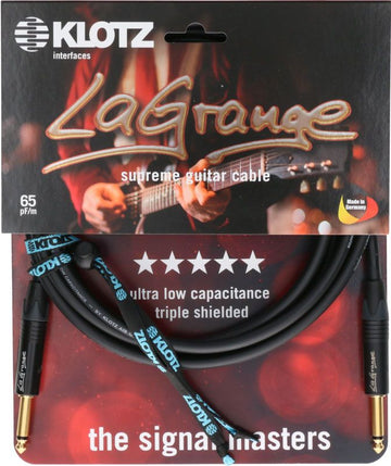 LA-grange Instrumentenkabel BK 4.5M Mono-Klinke - Mono-Klinke Goldkontakt
