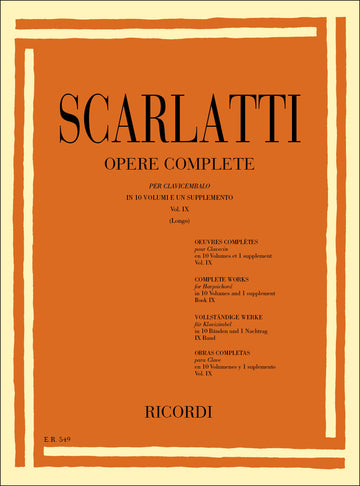 SCARLATTI D. - SÄMTLICHE WERKE BAND 9 - CEMBALO