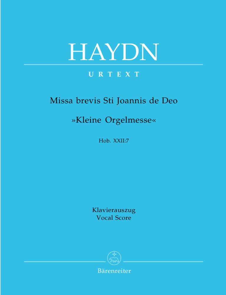 HAYDN J. - MISSA BREVIS ST JOANNIS DE DEO KLEINE ORGELMESSE HOB.XXII:7 - KLAVIERAUSZUG