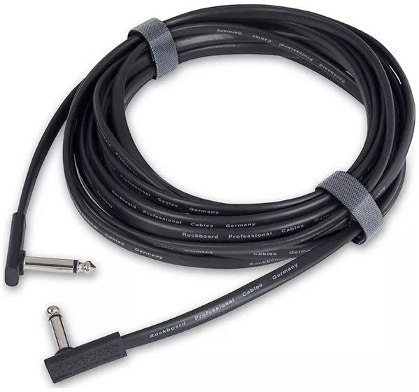 Flaches Instrumentenkabel 6 M Abgewinkelt/Abgewinkelt - Schwarz