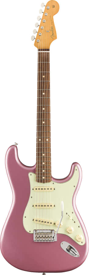 Stratocaster 60S Vintera Modified PF Burgundernebel Metallic - Überholt
