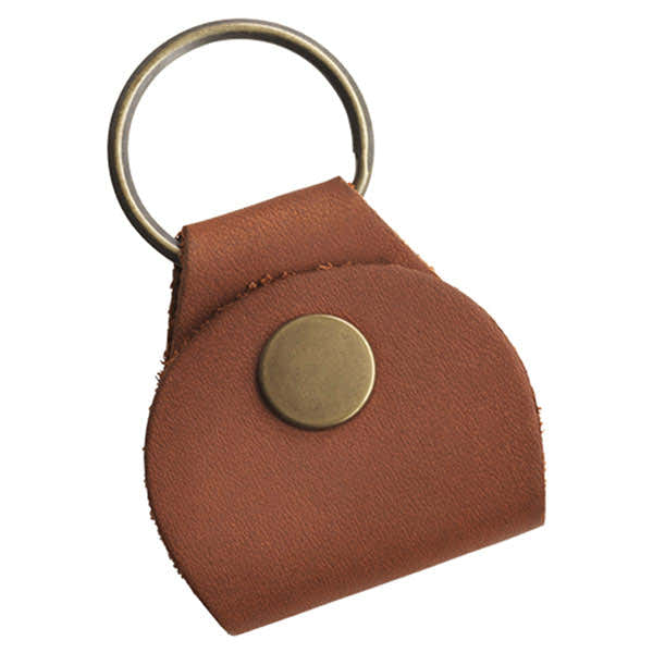 Premium Leather Pickholder Keychain (Brown) Keychain
