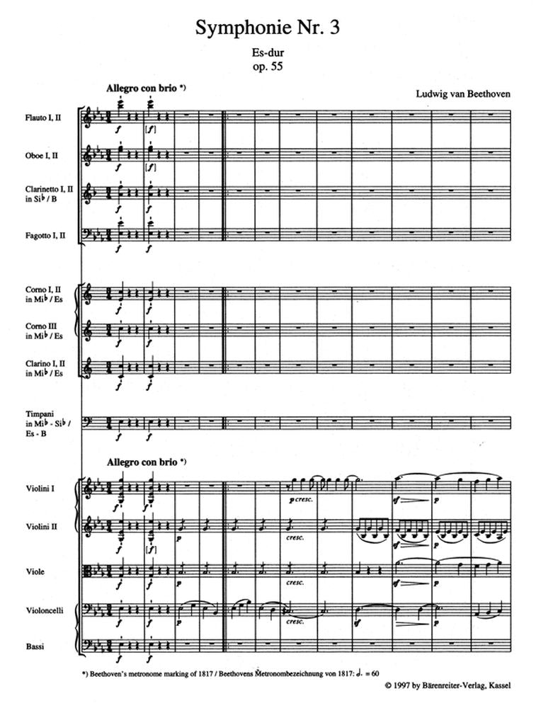 Beethoven L.V. - Symphonie N°3 "eroica" ES-dur Op.55 - Conducteur Poche