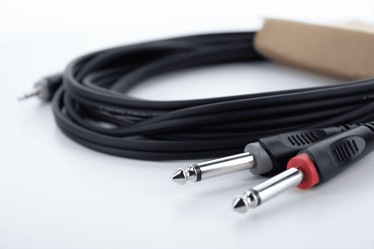 Y-Kabel Splitter Stereo-Miniklinke / 2 Mono-Klinken 3 M