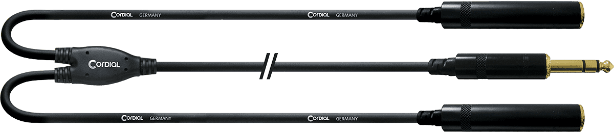 Y-Kabel Splitter Stereo-Klinke/2 Stereo-Klinkenbuchsen 30 CM