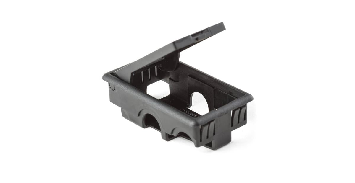 Schwarzes Batteriefachgehäuse