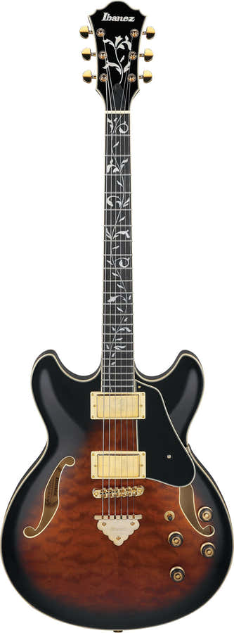 AS93QMSP-DBS Dunkelbraun Sunburst Artcore Expressionist