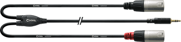 Y-Splitterkabel Miniklinke Stereo/2 XLR-Stecker 1,8 M