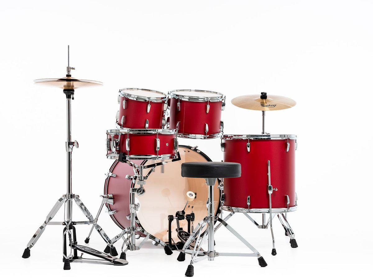 RSS525SCC-747 - Roadshow 5F Rock 22" + Sabian Solar 2 Matte Red Cymbals
