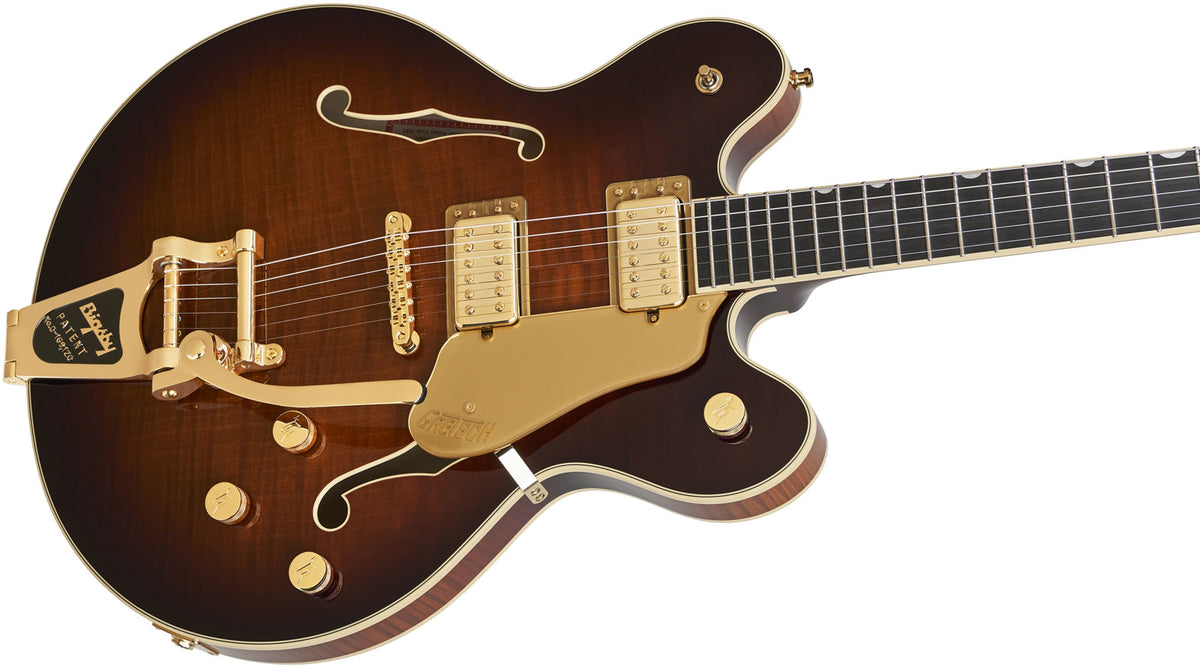 Broadkaster LX Gemaserter Mittelblock EBO Havana Burst