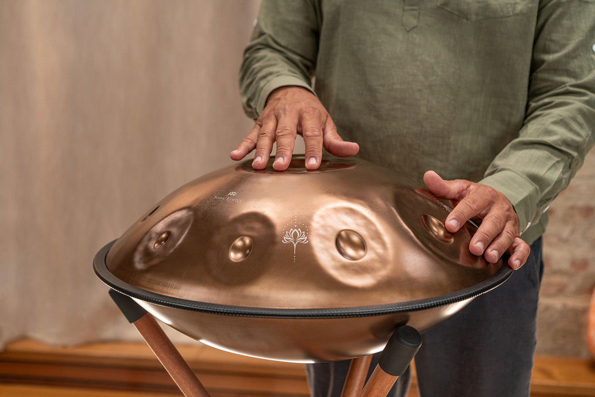Sensory Handpan Stainless Steel E La Sirena 10 Notes 432 Hz Vintage copper Engraved design