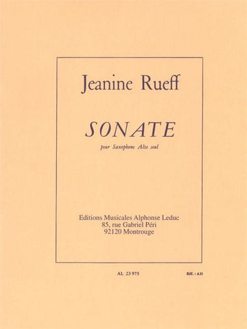 Rueff Jeanine - Sonate Pour Saxophone Seul
