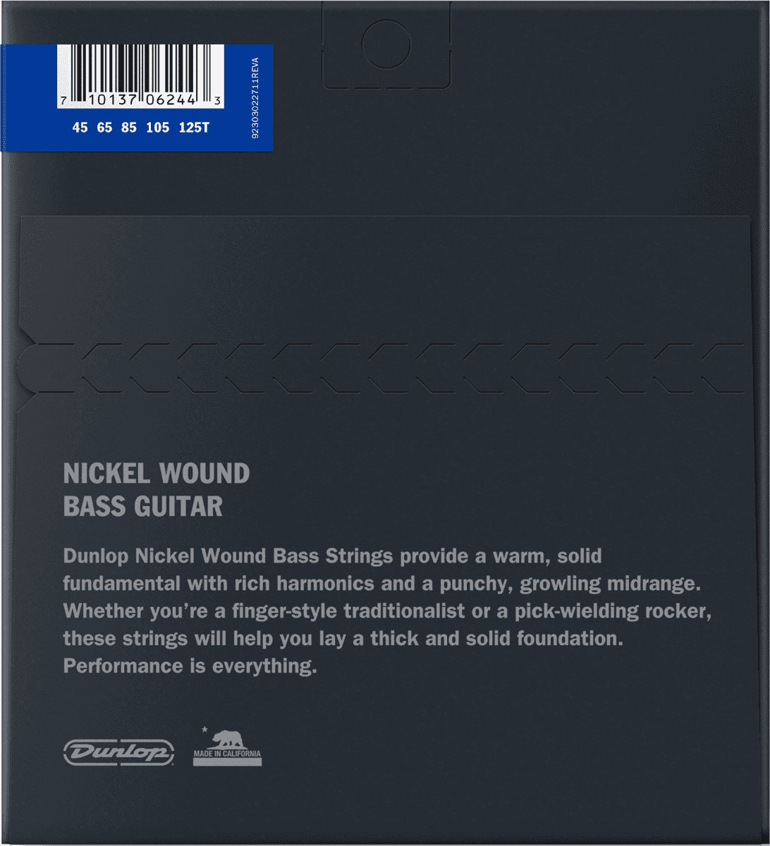 BASS STRINGS ROUND WIRE NICKEL NICKEL TAPERED SET 5 STRINGS 45-125
