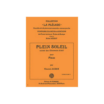 AUBER CHANTAL - PLEIN SOLEIL EXTR. DES SOUVENIRS D'ETE - PIANO