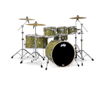 SHELL SET CONCEPT MAPLE FINISH PLY CM7 KIT 22" SATIN OLIVE PDCM2217SO
