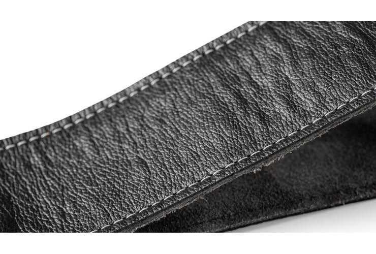 STRAP BLACK LEATHER SUEDE BACK 2.5"