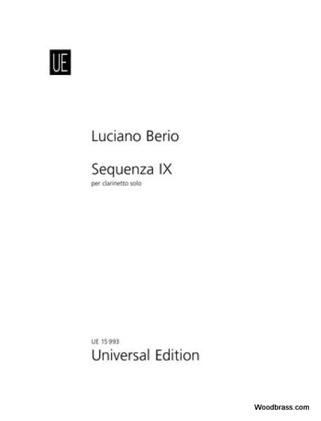 Berio L. - Sequenza Ixa - Klarinette
