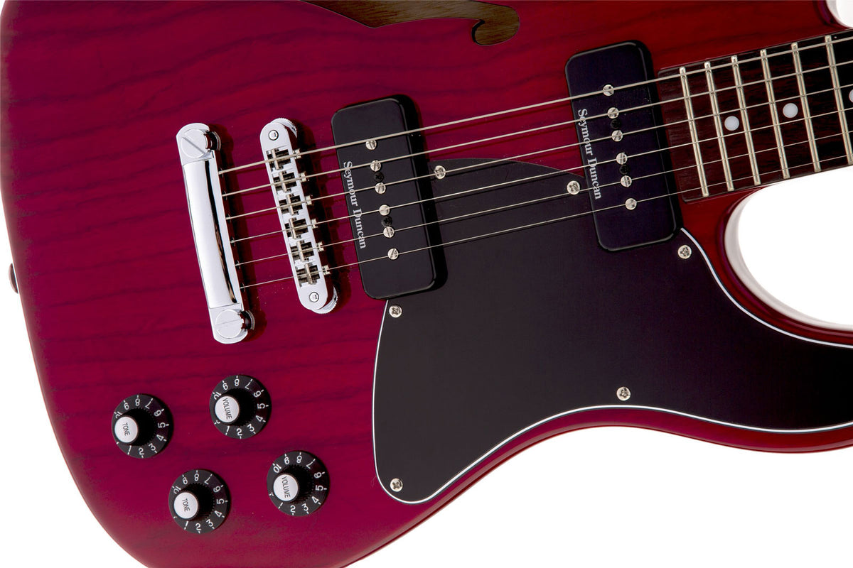 Telecaster JA-90 Thinline Signature Jim Adkins LRL Karmesinrot transparent