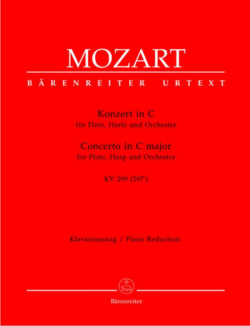 MOZART W.A. - KONZERT IN C FUR FLUTE HARFE ORCHESTER KV 299 - KLAVIERAUSZUG