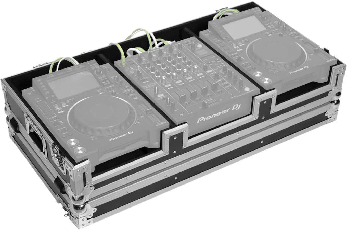 Flight DJ-Pult CDJ-2000NXS2 / DJM-900 Silber