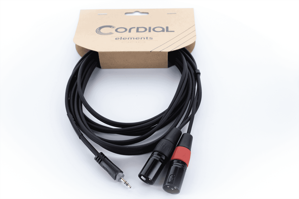 Y-Kabel Stereo-Mini-Klinke / 2 XLR Männlich 1,5 M