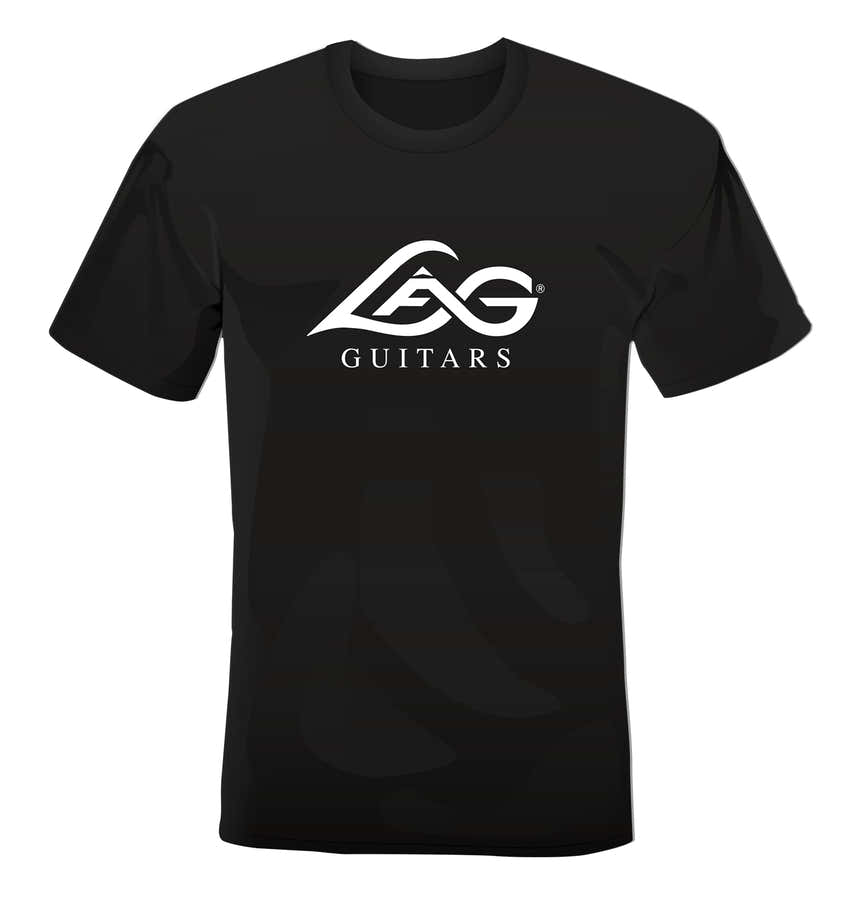 T-Shirt LÂG Schwarz logo weiß XL
