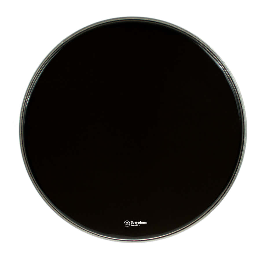 PK24DB-B - 24" POWERKICK DARK BLACK BD HEAD - 1-PLY + MUFFLER - 10 MIL