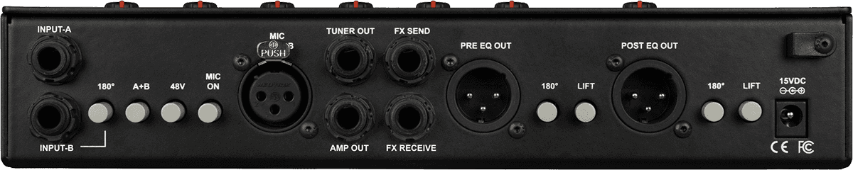 Preamp / DI acoustic instrument 2-channel + 48V mic